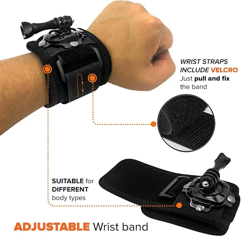 Runcam Camera - 360 ° dönebilen bilek kayışı dağı