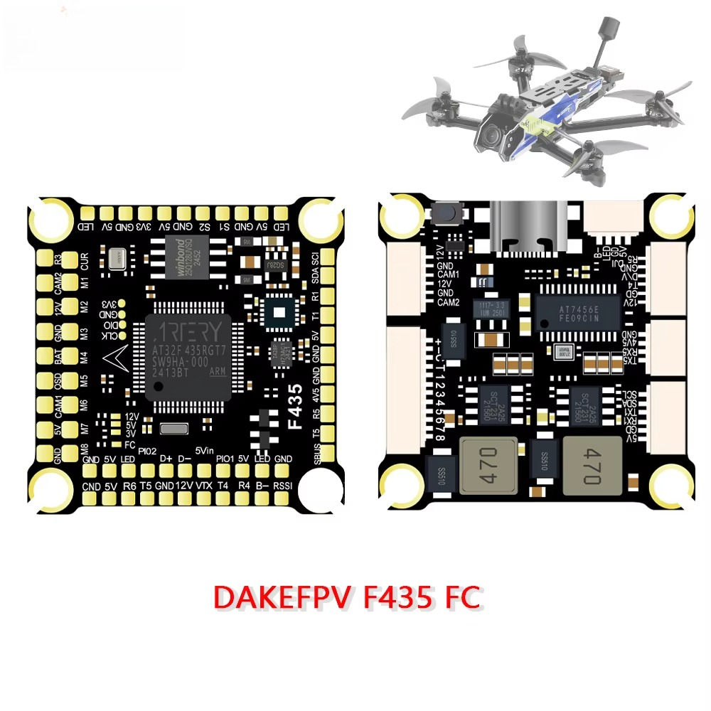 Betaflight Fc - DAKEFPV F435 Uçuş Kontrol Cihazı, 3-12S,