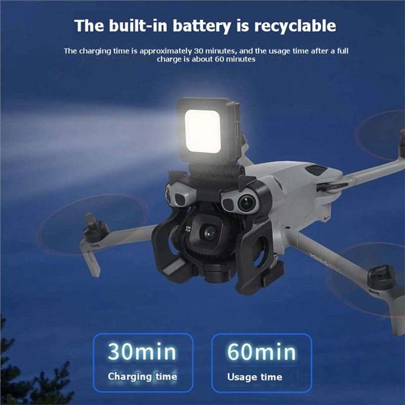 Dji Mini Drone - DT98 Drone Gece Uçuş Lambası Üstten