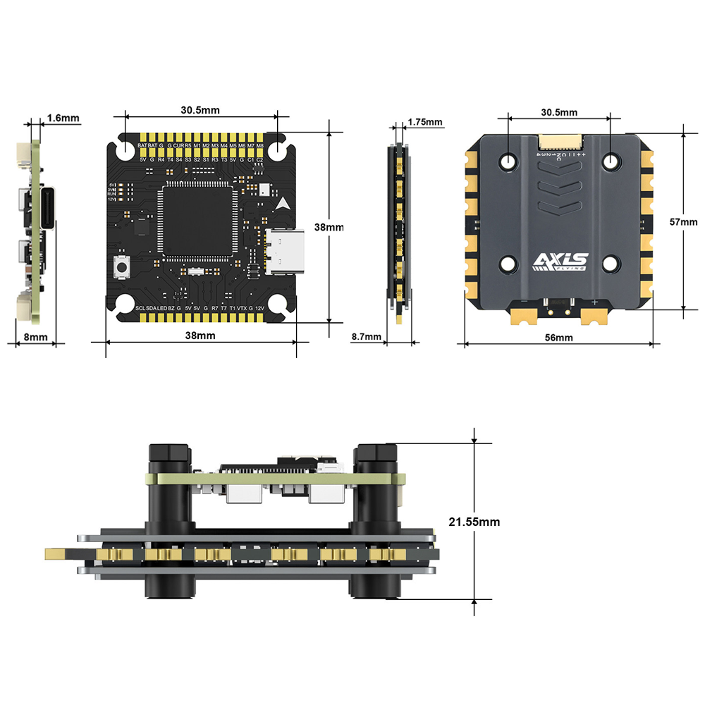Axisflying Argus Pro ECO F722  - F722 Flight Controller incelemesi ve fiyatı