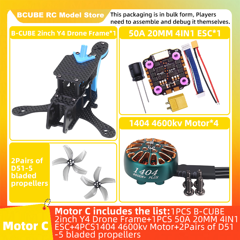 B-CUBE 2 inç Y4 FPV Drone Gövd - F722 Flight Controller incelemesi ve fiyatı