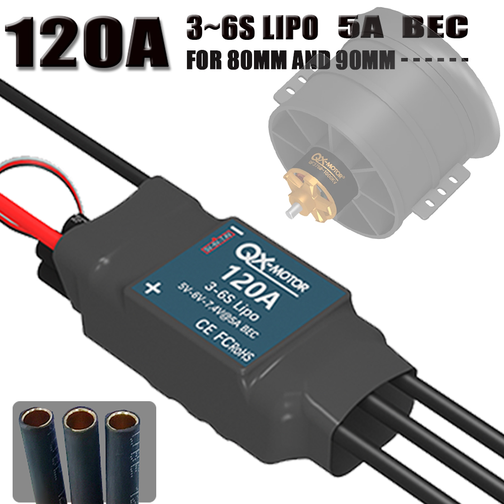 QX-MOTOR 120A ESC 5A BEC 3-6S  - Lipo Battery 6S incelemesi ve fiyatı