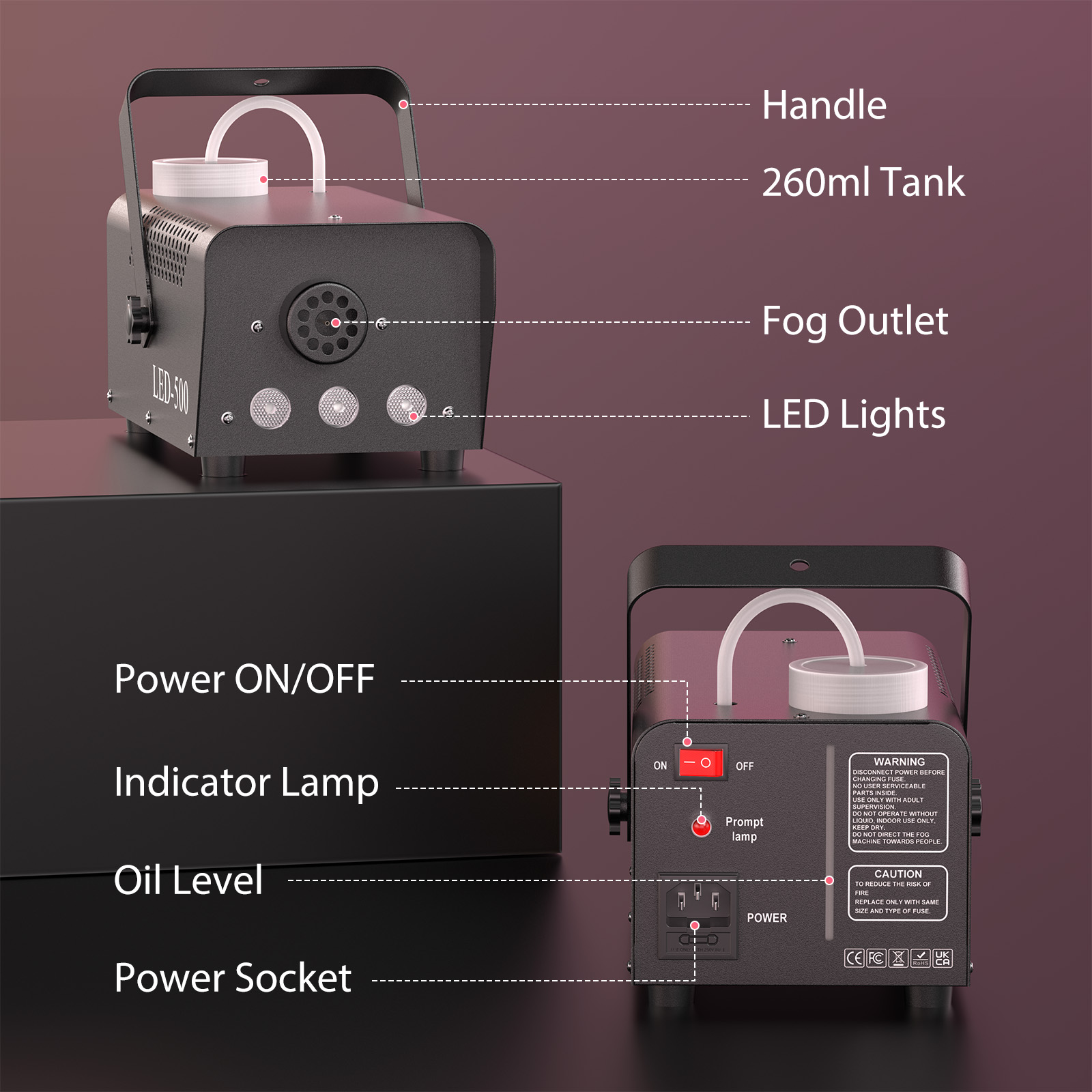 U'King 500W Duman Makinesi RGB - Smoke Stopper incelemesi ve fiyatı